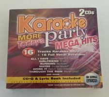 Karaoke Party CD - More Today's Mega Hits 2 Discs NEW Factory Sealed Lyric Book