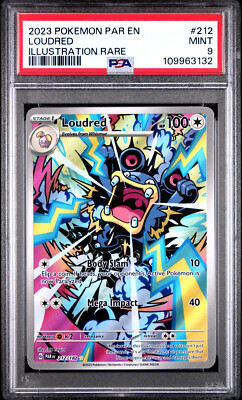 PSA 9 LOUDRED PARADOX RIFT 2023 POKÉMON PAR ILLUSTRATION RARE #212