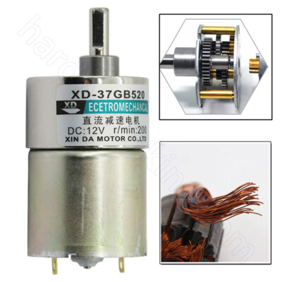 Gleichstrommotor 12V/24V Metallgetriebe 10-600 U/min 35W - Mikromotor Mit Drehzahlregelung