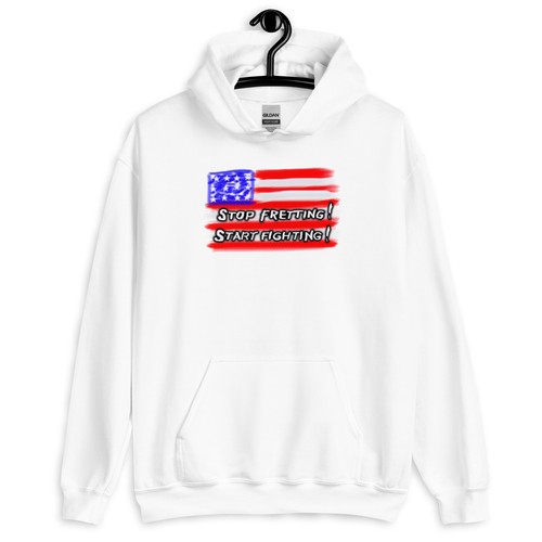 Fight Back T Shirt Resist No Kings Anti-Trump GOP Protest Mens Pullover Hoodie - Picture 13 of 13
