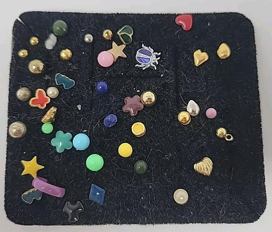 Lote de joyas corporales, anillos para nariz, vidrio, acero, titanio, labios, medidores pequeños Foto 2 de 4