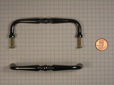 ULTRA 59548- BLACK NICKEL DRAWER OR CABINET PULL, SOLID BRASS, 4" C-C