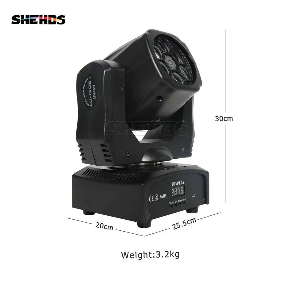 6x15W LED Bee Eye Moving Head Lighting RGBW Stage Light DMX DJ Disco KTV Bar - Image 3 of 4