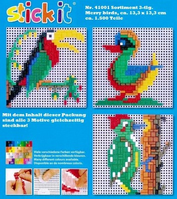Mini Stecksystem Sortiment Merry birds 3-tlg. ca. 1.500 Teile Nr. 41001 