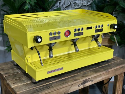LA MARZOCCO LINEA PB 3 GROUP CUSTOM YELLOW ESPRESSO COFFEE MACHINE