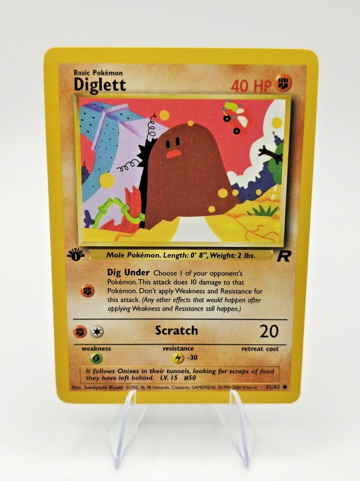 1st Edition Diglett 52/82 - Team Rocket - Pokemon Card - Near Mint (NM)