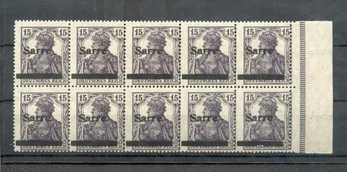 Saar 7B ESTREMO VERSO ORIGINAL STAMP ** MNH MINT NEVER HINGED (G0295