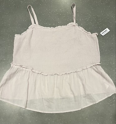 Old Navy Smocked Ruffle Top Womens Sz:3X Light Purple Cami Super Stretch #3