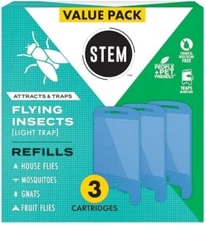 STEM Light Trap Refill Cartridges, Indoor Fruit Fly Trap, Effective Insect Contr