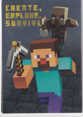 Panini Minecraft Time to Mine Trading Cards Karte Nr. 10 Create Explore Survive