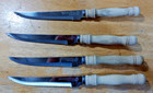 Set of 4 steak knives Bennington Forge Lifetime Cutlery Wood Handled — photo 1