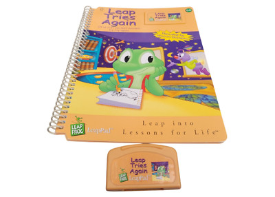 LeapFrog LeapPad Leap Tries Again Book & Cartridge Life Lesson Ages 4-7