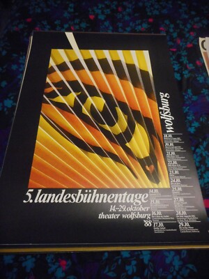 ORIGINAL SS ROLLED EAST GERMAN THEATER POSTER - 1988 - HOLGER MATTHIES ARTWORK