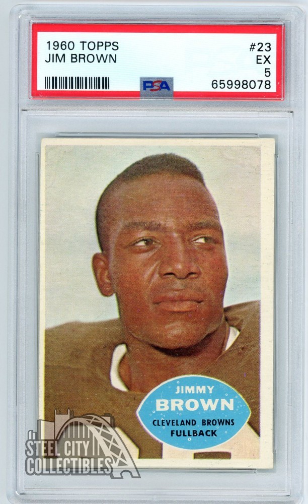 Jim Brown 1960 Topps Football Card #23 PSA 5 EX