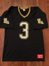 1989-90 VINTAGE Bobby Hebert #3 New Orleans Saints Rawlings Jersey Mint black