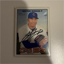 2016 Topps Heritage Hector Rondon Chicago Cubs Autographed Card #386