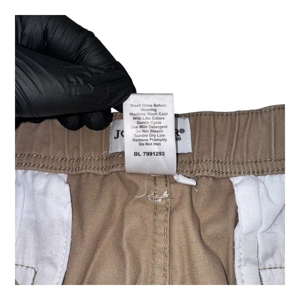 John Blair Para Hombres Cintura Elástica Bolsillos Carga Tiro Medio Marrón Informal Corto Talla 42 Foto 3 de 4