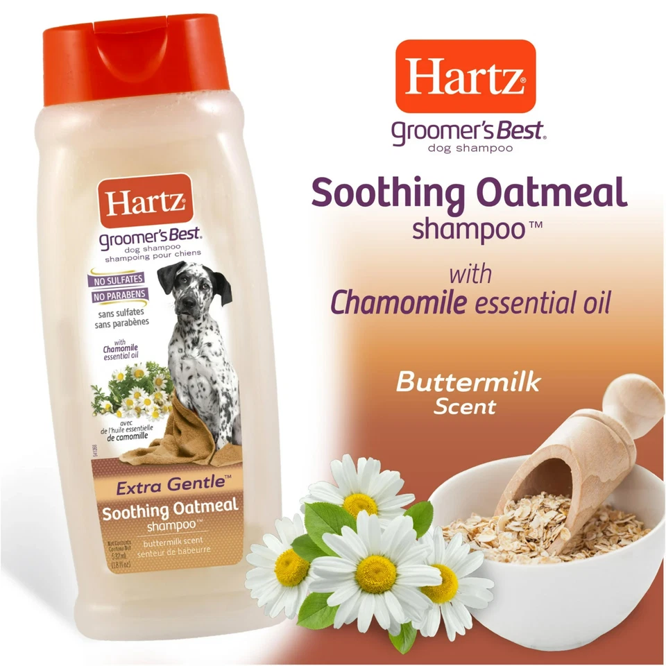 Champú calmante de manzanilla Hartz Groomer’s Best avena para perros 18 oz Foto 4 de 4
