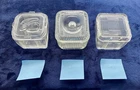 Vintage Glass Refrigerator Boxes Set Of 3 Federal* Hazel Atlas & Anchor Hocking