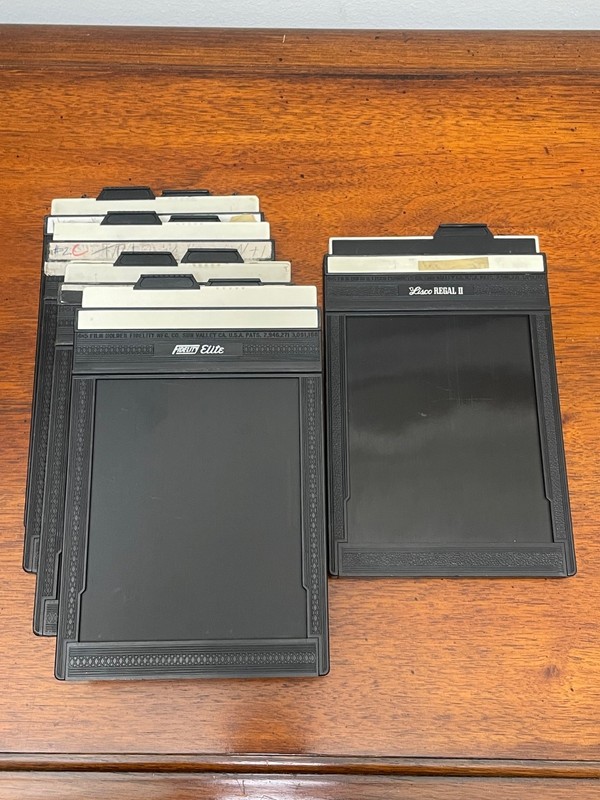 Lot of 5 Fidelity Elite/Luxe Regal 4x5 sheet film holders