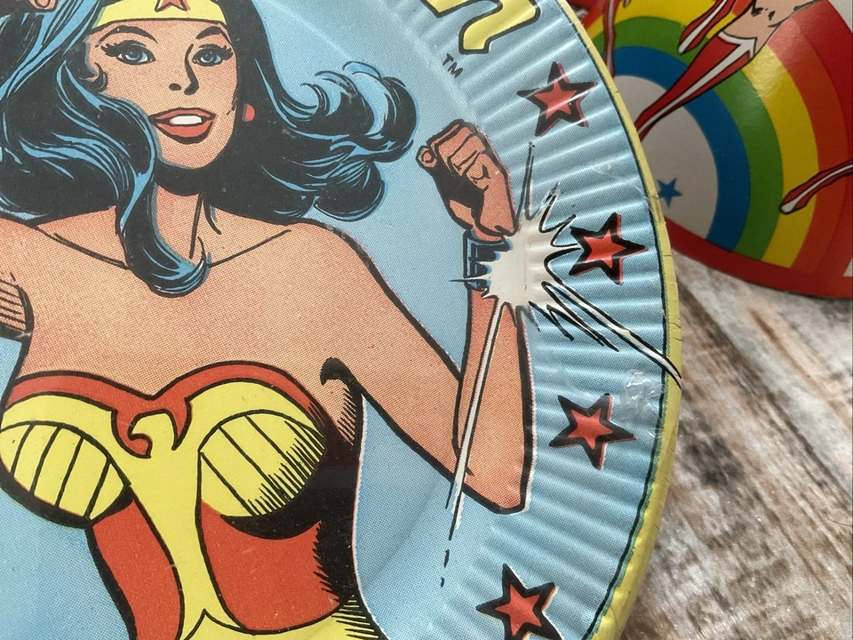 Sombreros/Placas Vintage Años 70/80 Mujer Maravilla Fiesta Cumpleaños LEER DESCRIPCIÓN Foto 4 de 4