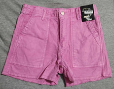 Art Class Girls Size 14 Pink High Rise Cargo Shorts Denim Pink Jeam Shorts