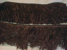 5-1/2Y KRAVET LEE JOFA ESPRESSO CHOCOLATE SKIRT FRINGE UPHOLSTERY TRIM