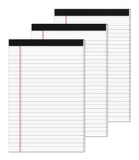 3 Pack Small Legal Pads 5x8 White Notepads Paper Tablets 5 x 8 Inch, White-3P