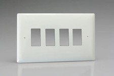 Modular Grid System White PowerGrid Plate Polar 4-Gang Varilight XOPGY4