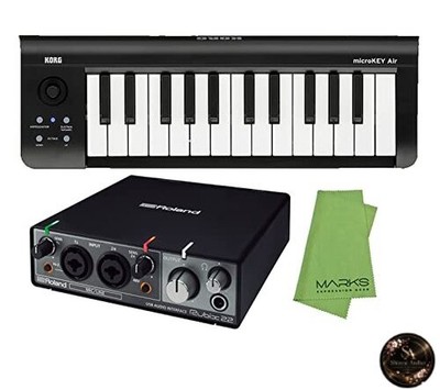 Roland Audio Interface Rubix22 + KORG Wireless USB/MIDI Keyboard microKEY2-25AIR