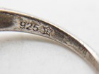 Estate $700 .75ct SI H Natural Diamond CLUSTER HALO Sterling Silver Band Ring — photo 5