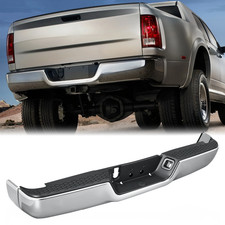 Chrome Rear Bumper For 2009-2018 Dodge Ram 1500 2500 3500 Wo Exhaust Wo Holes Chrome Rear Bumper For 2009-2018 Dodge Ram 1500 2500 3500 Wo Exhaust Wo Holes