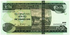 Ethiopia (2004-2012) 100 Birr Gem UNC