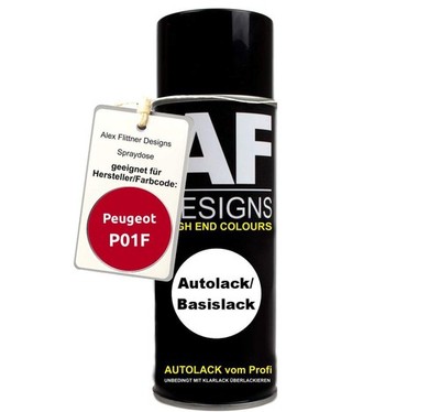 Für Peugeot P01F Rouge Alpine Spraydose Basislack Sprühdose 400ml