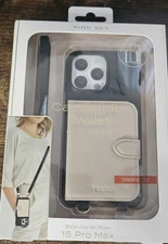 Pink Sky Protective Case w/ cardholder wallet & crossbody strap iPhone 15 promax