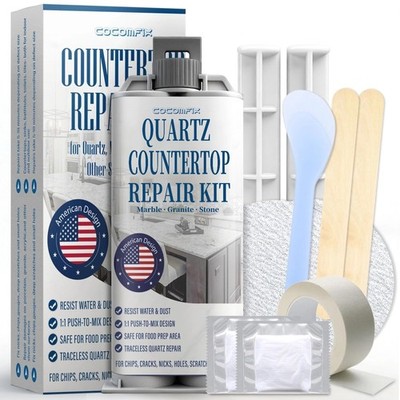 Quartz Countertop Repair Kit(White), Quick-Drying, Permanent Fix No. 01 White 