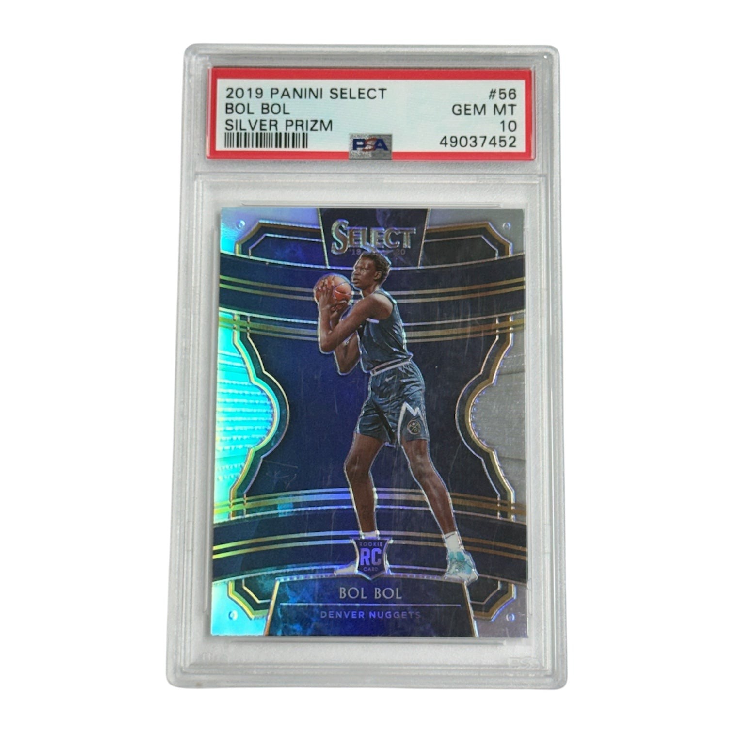Bol Bol 2019 Panini Select Silver Prizm Rookie Basketball Card #56 PSA 10