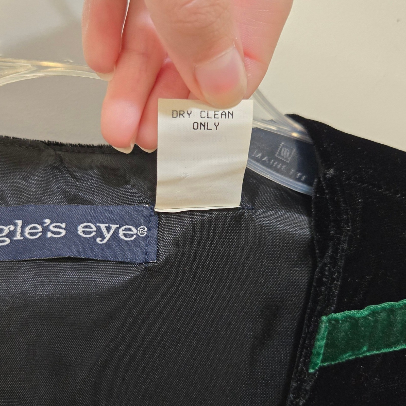 VTG 90s Eagles Eye Christmas Vest Large Black Velvet Patchwork Holidays Festive