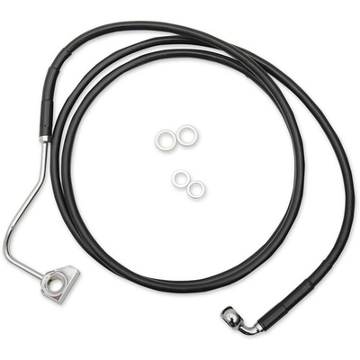 #ad Drag Specialties 8quot; Brake Line Front Black Vinyl 15FLTR 1741 4508 $87.67