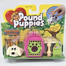 POUND PUPPIES Frolicking Friends. Adoption Certificate, Name Tag, Carrier. 30670
