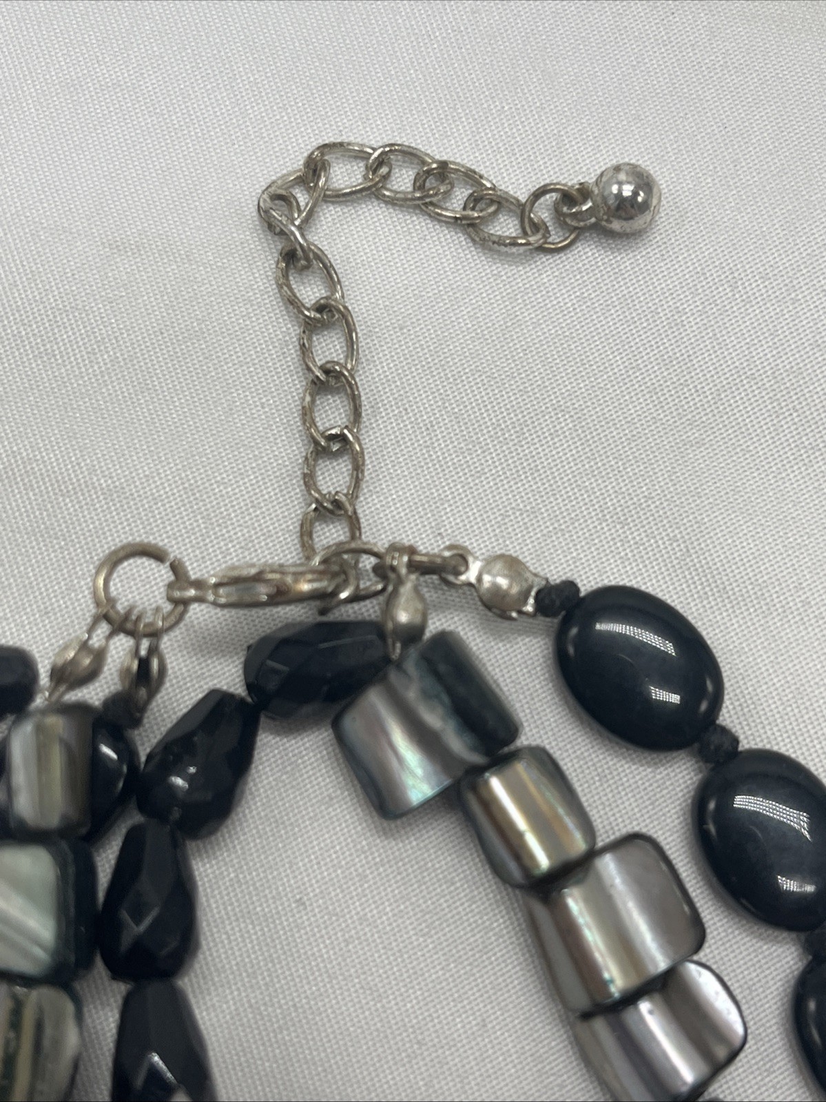 Statement Necklace Shell Pendant Multi Strand Hem… - image 8