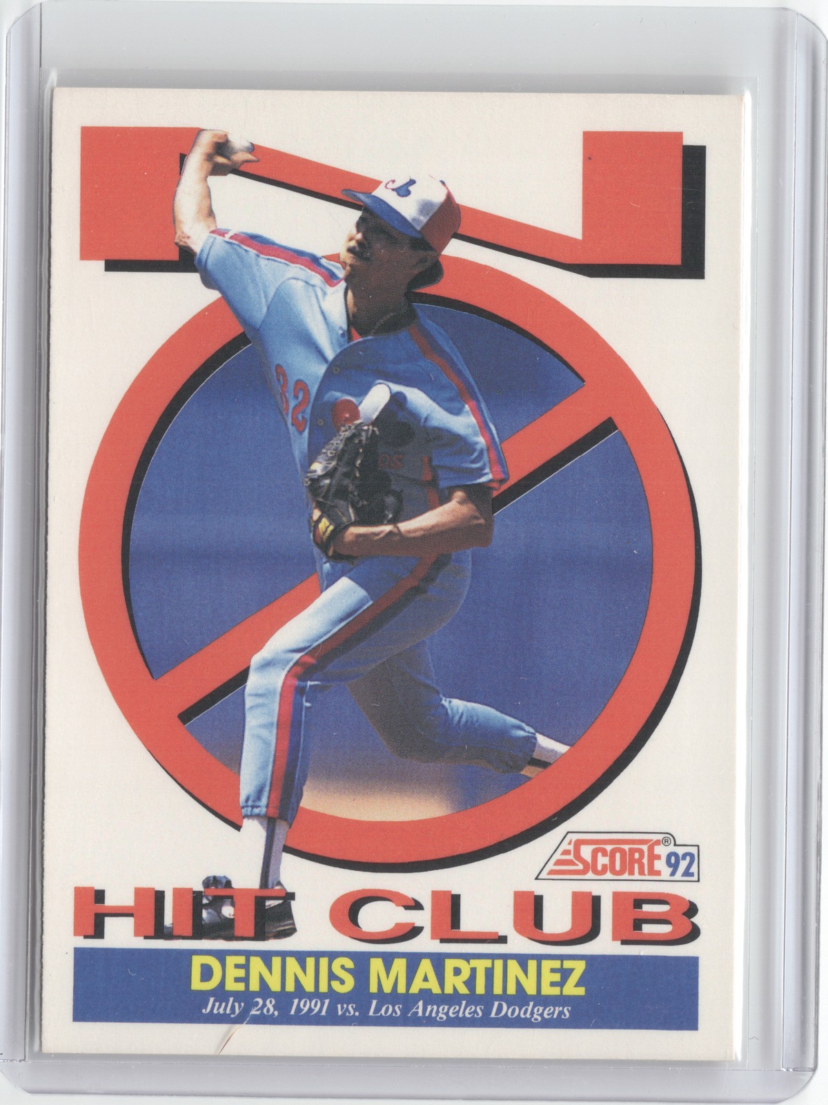 1992 Score #784 Dennis Martinez