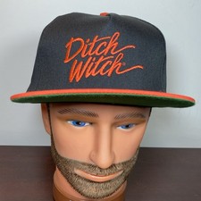 Orange Black Ditch Witch Trucker Hat Cap Vintage Snapback ROXXI Made In USA