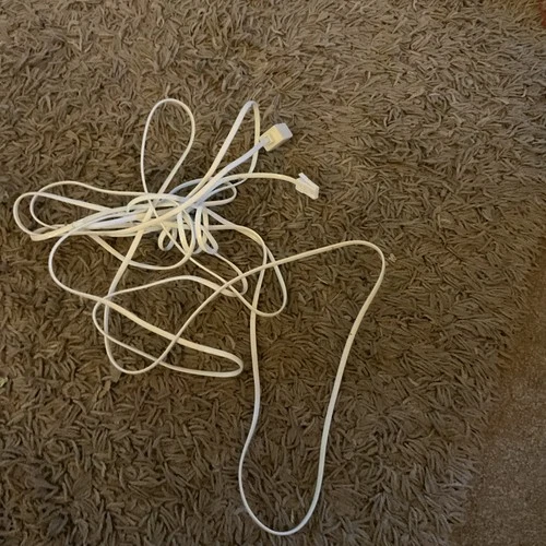 5M FULLY WIRED 6 Core Telephone Extension Cable UK White New Never Used 