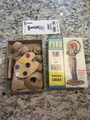 PYRO Paint By Number Indian Chief C281-100 BRAND NEW OPEN BOX