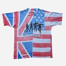 Vintage Beatles Single Stitch Tee. 80s AOP On Fruit of The Loom TAG Size XL.