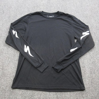 Specialized Shirt Mens Small Black Long Sleeve Logo Biking Graphic Crewneck Top