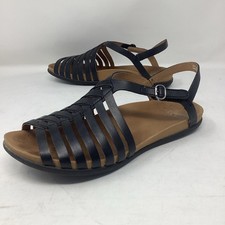 143 Easy Spirit Mar Womens SlingBack Sandal Black Leather US Size 9