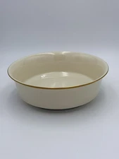 LENOX ETERNAL IVORY/GOLD BAND 7-1/2" DIAMETER COUPE SOUP BOWL MADE IN USA!