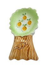 Vintage Enesco Ceramic Lemon Tree Spoon Rest Made In Japan Hearts